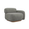 SOFAELEMENT Rechts Bouclé Stoff Beige - Greige/Beige, Holz/Textil (95/73/95cm) - Makamii