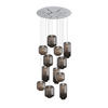GALERIELEUCHTE Velo 12-flammig Rauch Ø 18/20/25cm - Anthrazit/Weiß, Glas (25/25/27cm) - s.luce