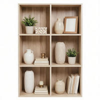 BÜCHERREGAL Eiche 6 Fächer flexibel aufstellbar 59,6/29/89 cm - Eichefarben, Holzwerkstoff (29/89/59.6cm) - PANGIVO