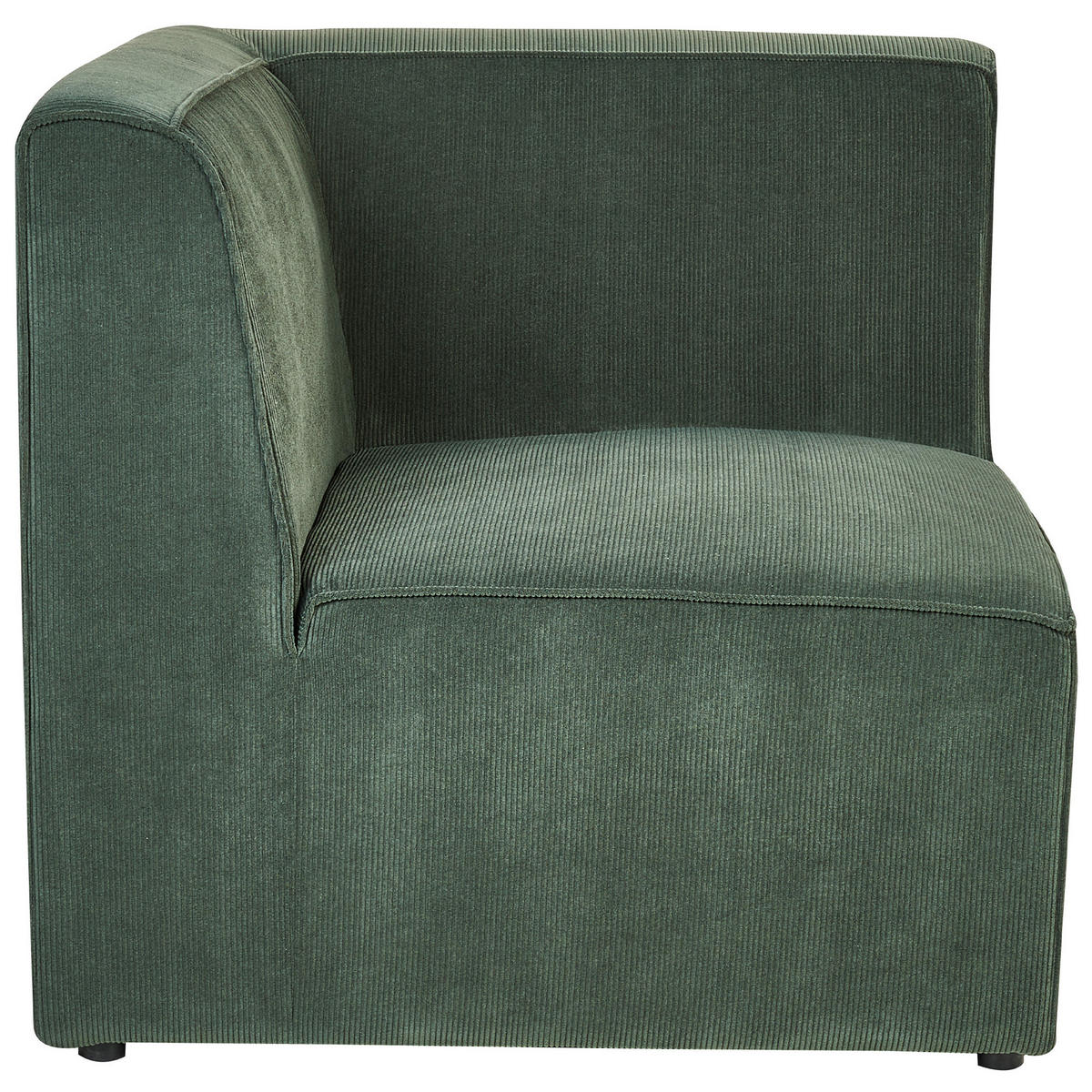 2-SITZER-SOFA Cord dunkelgrün Lemvig - Grün, Textil (166/78/83cm) - Beliani