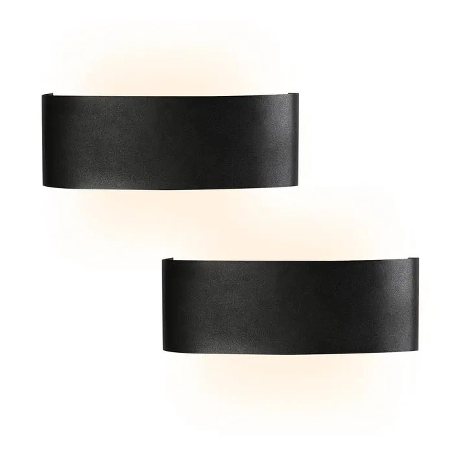 LED-WANDLEUCHTE Beam 22/8/4.5 cm - Schwarz, Metall (8/4.5/22cm) - ZMH