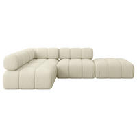ECKSOFA modulares Sofa Favio-L1 - 285x190x70 cm Beige Bouclé - Beige, Holzwerkstoff/Textil (285/190cm) - ALTDECOR