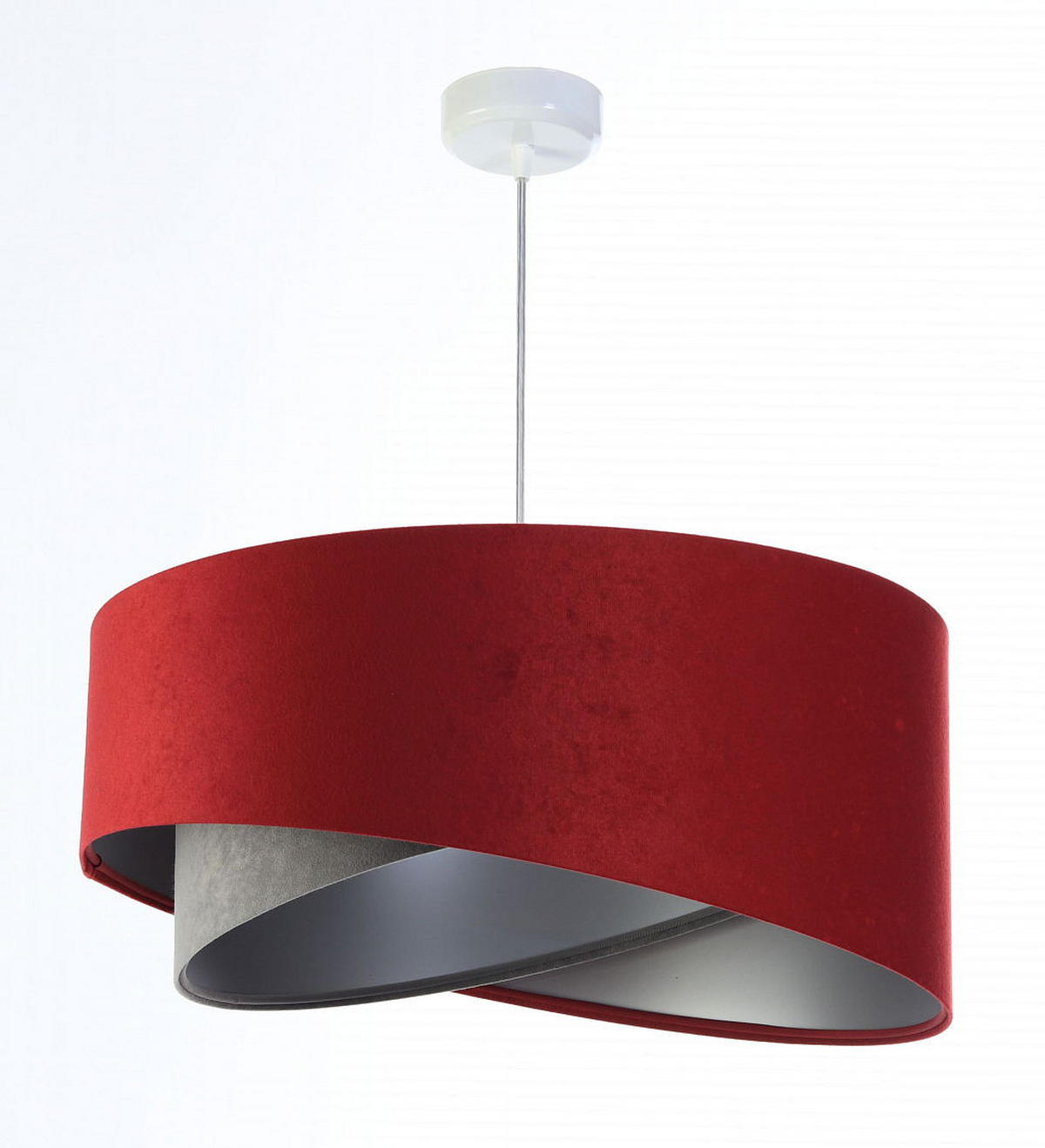 HÄNGELEUCHTE Grau 50/23 cm - Rot, Kunststoff (50/1.3/23cm) - ONZENO