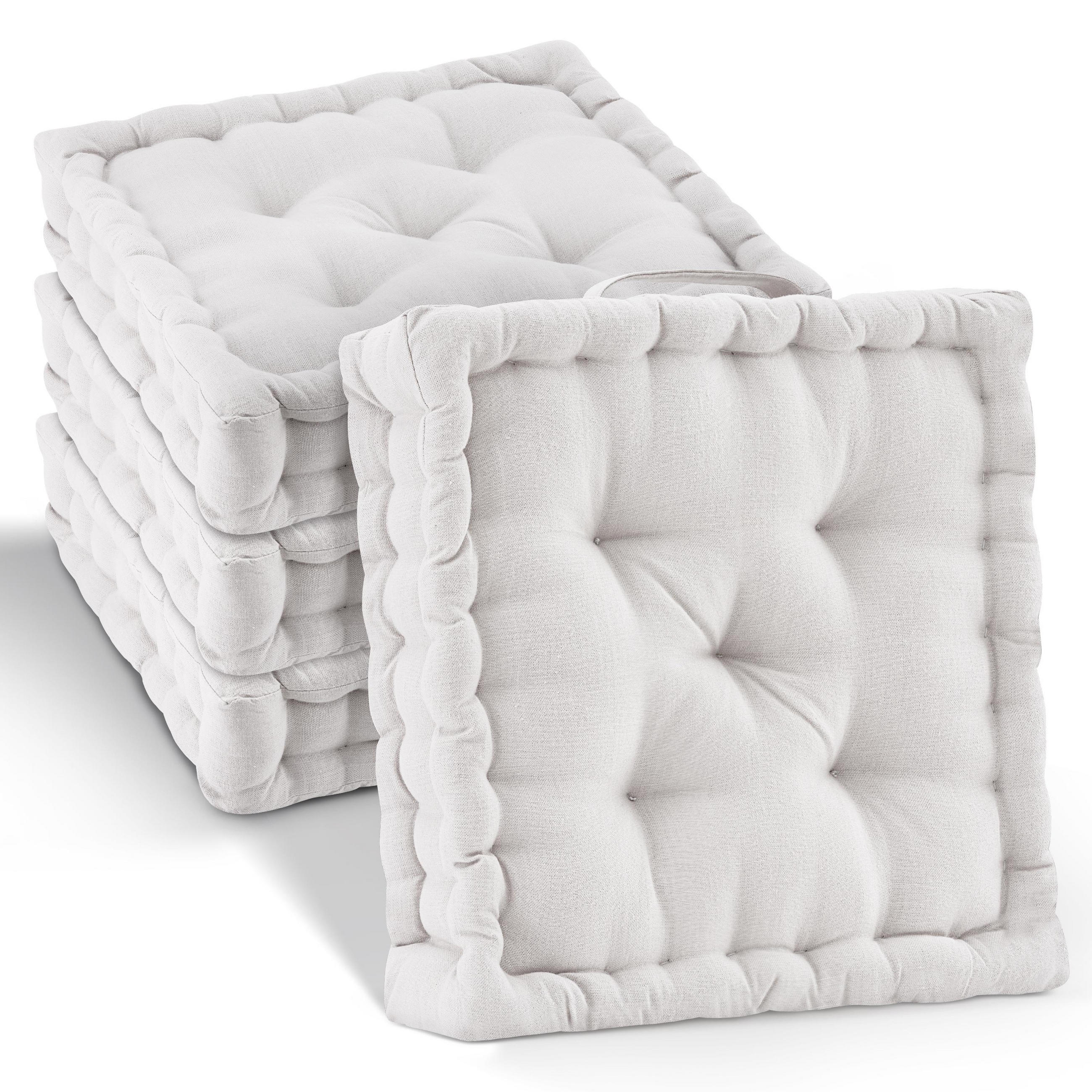 STUHLKISSEN Mila 50/50/10cm Natur (4tlg) - Naturfarben, Textil (50/50/10cm) - Beautissu 