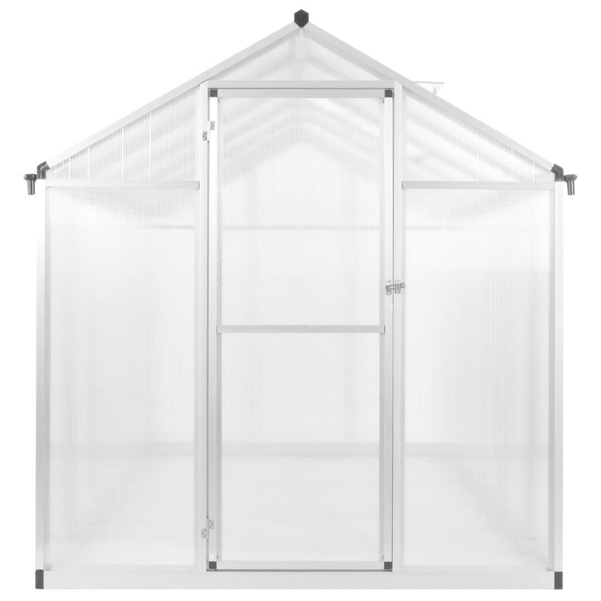 GEWÄCHSHAUS Aluminium 302x190x195 cm 11,19 m³ - Transparent, Textil (190/195/302cm)