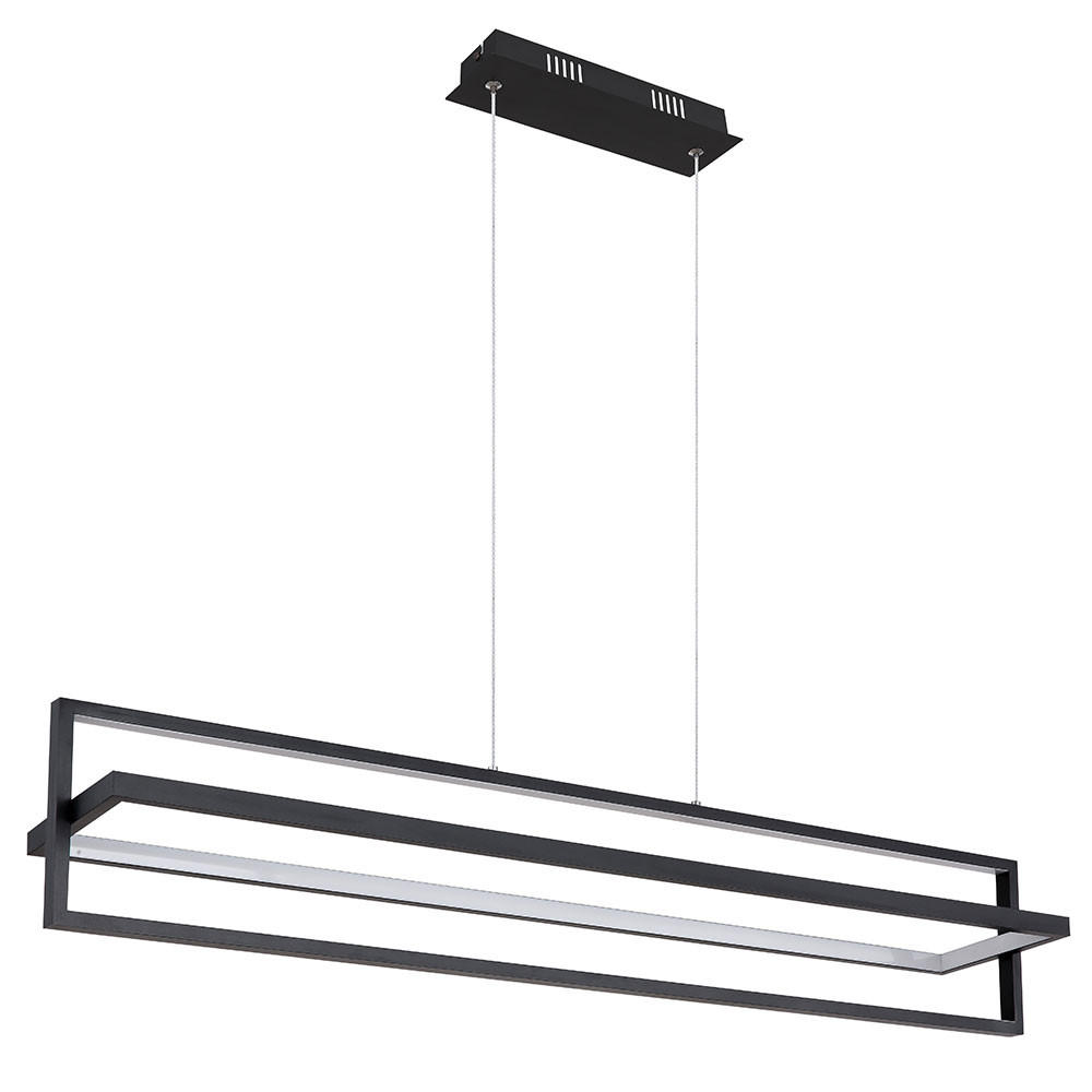 LED HÄNGELEUCHTE Flips Schwarz - Schwarz, Metall (102/18/120cm) - Globo Lighting