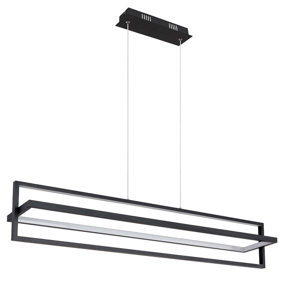 LED HÄNGELEUCHTE Flips Schwarz - Schwarz, Metall (102/18/120cm) - Globo Lighting
