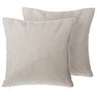 DEKOKISSEN 2er-Set Hellbeige 45/45 cm Gaura - Beige, Textil (45/45cm) - Beliani