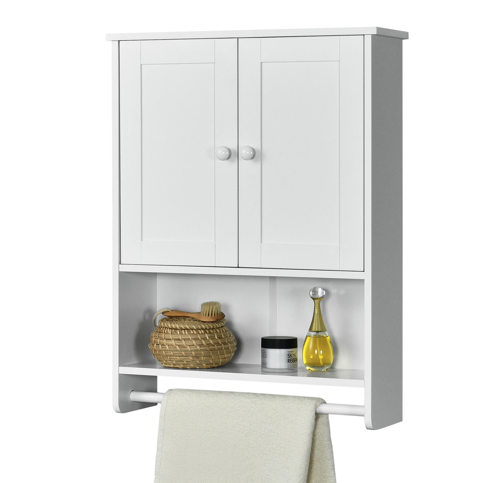 HÄNGESCHRANK Steyr - Weiß, Holzwerkstoff (48.7/65/14.5cm) - [en.casa]