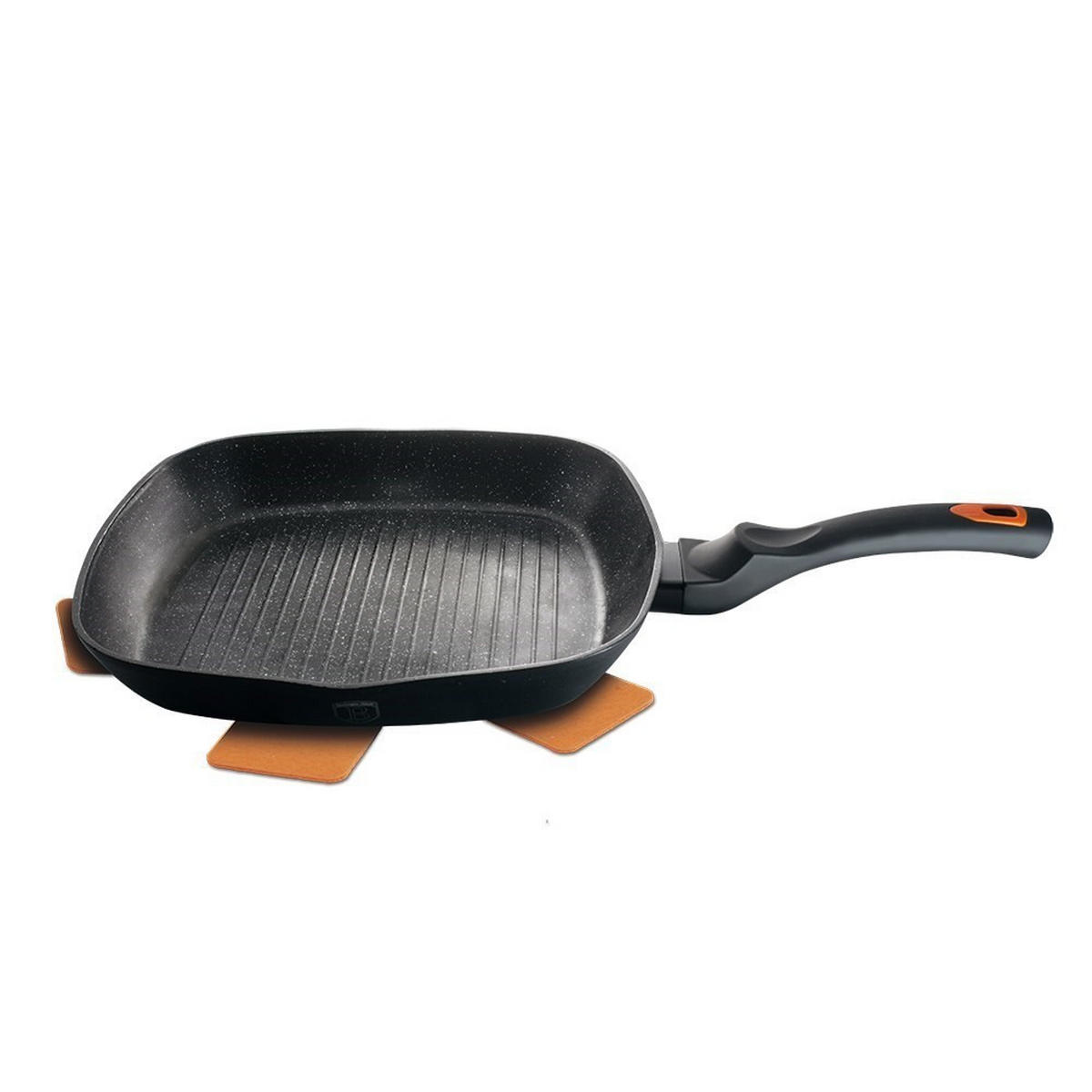 GRILLPFANNE Schwarz 28/28/5.2 cm BH1794 - Schwarz, Metall (28cm) - Berlinger Haus