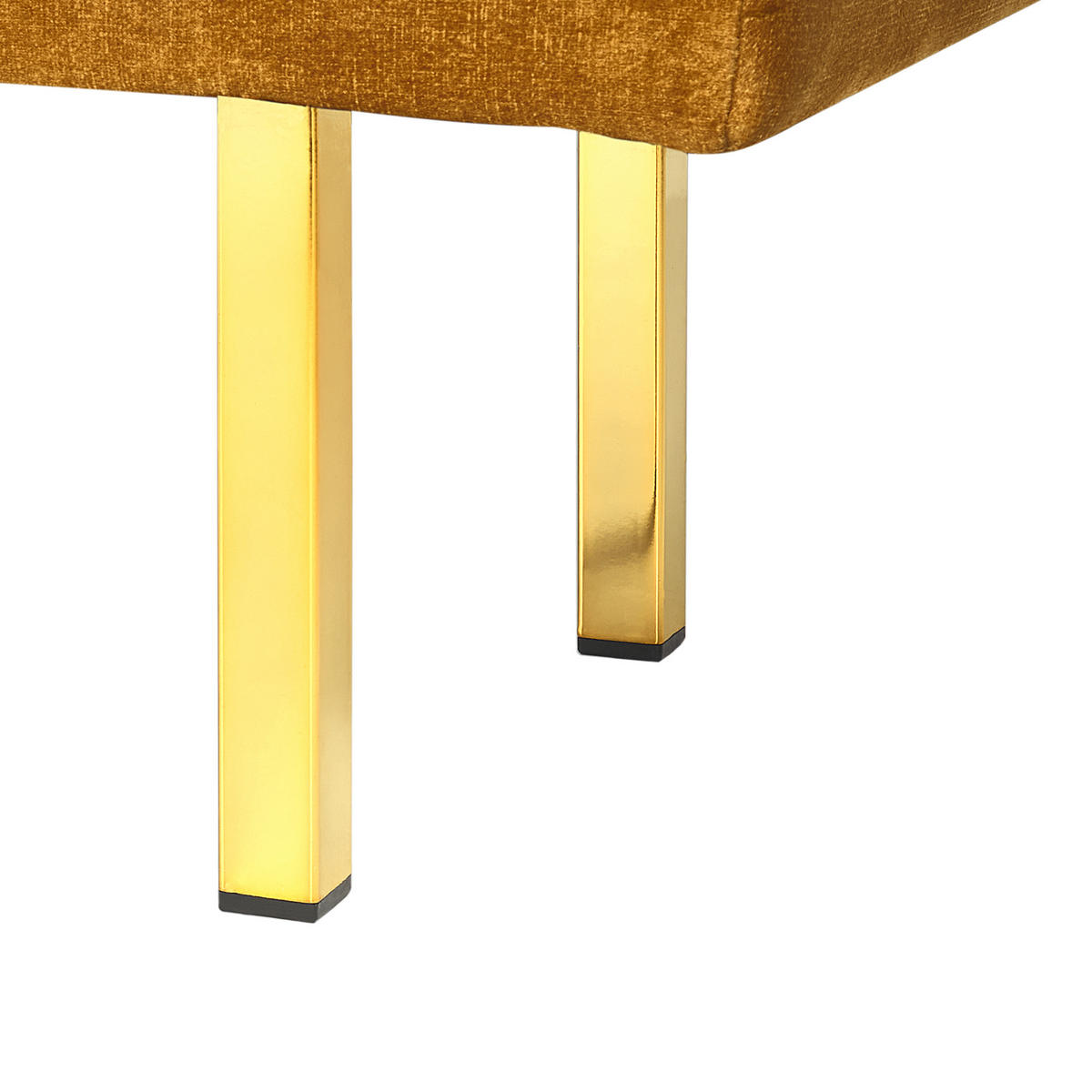 BANK Senfgelb Roseville - Gelb/Goldfarben, Textil (117/44/40cm) - Beliani