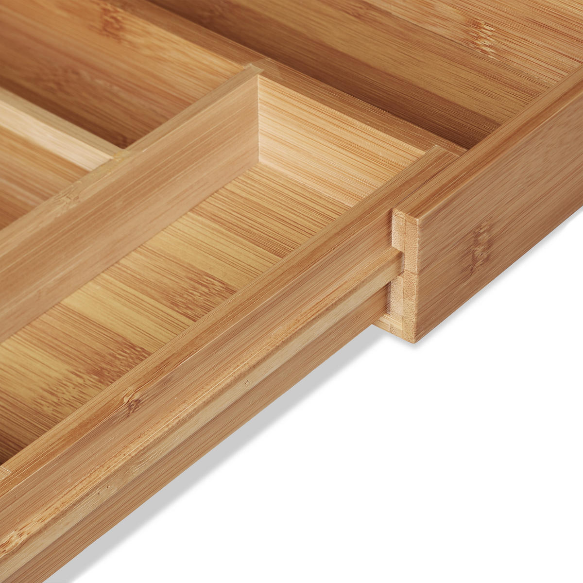 BESTECKKASTEN - Hellbraun, Holz/Holzwerkstoff (38/6.5/35.5cm) - Relaxdays