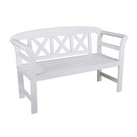 GARTENBANK Siena 2-Sitzer Terrassenbank - Grau, Holz (51/80/128cm) - DELUKE