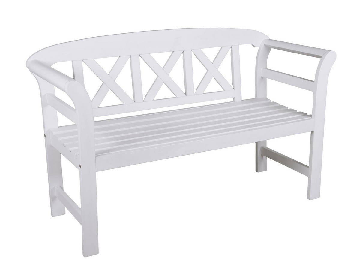 GARTENBANK Siena 2-Sitzer Terrassenbank - Grau, Holz (51/80/128cm) - DELUKE