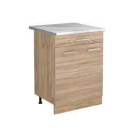 DULAP DE BAZĂ DE BUCĂTĂRIE R-Line, Sonoma/Stejar auriu, 60 cm cu sertar стільниця Мармур - stejar miere/stejar Sonoma, compozit lemnos (60/81.6/60cm) - Vicco