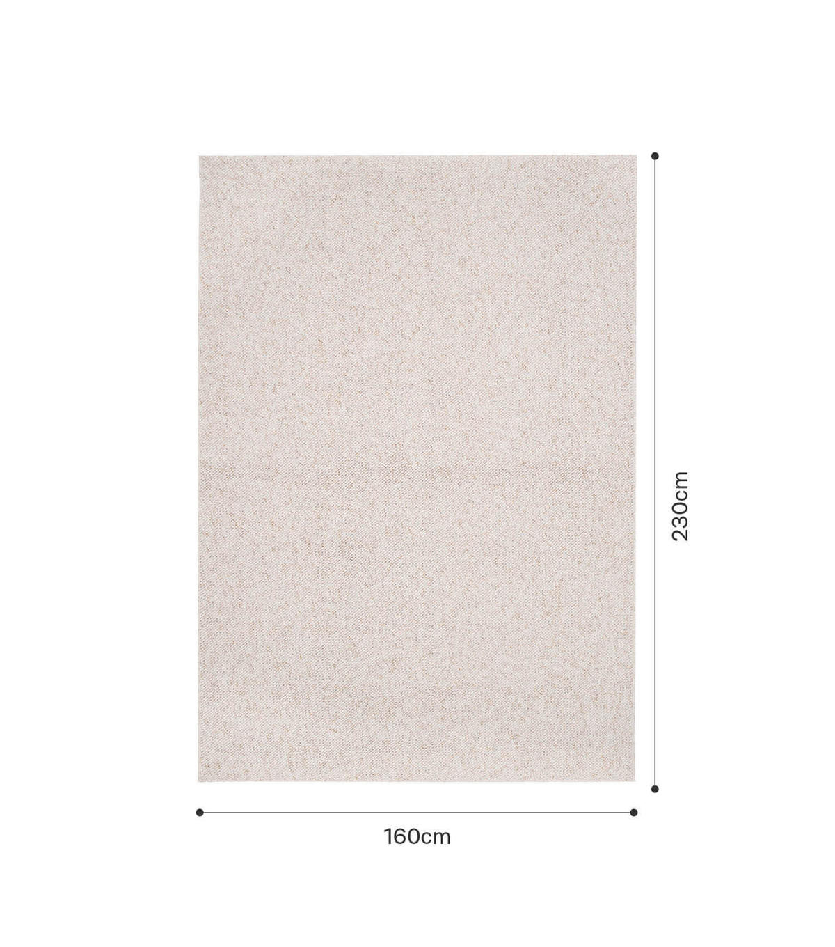 INDOORTEPPICH Loop - Creme, Kunststoff (160/230cm) - Mokebo