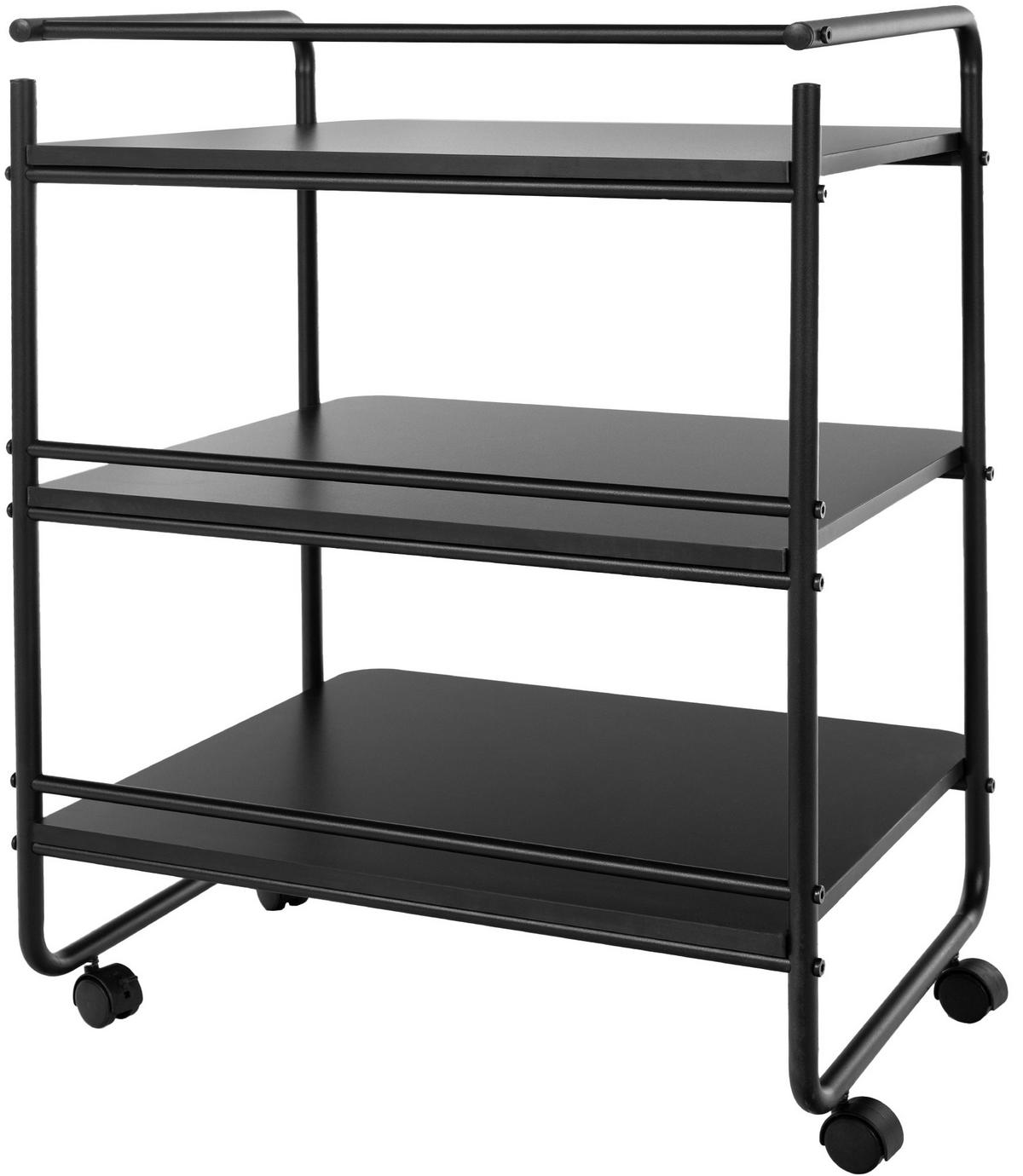 SERVIERWAGEN Metall Schwarz - Schwarz, Metall (61/82/51cm) - CLP