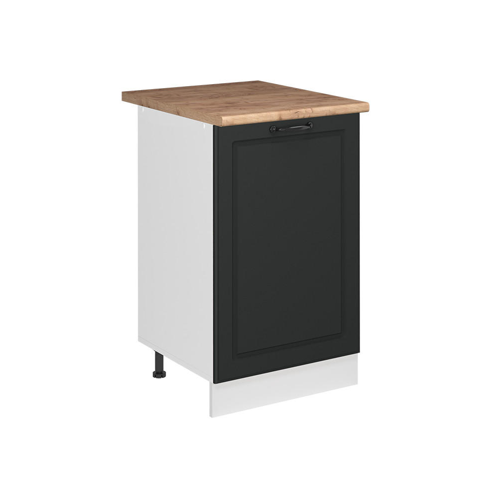 SPODNÍ SKŘÍŇKA KUCHYŇSKÉ LINKY R-Line, Antracitový venkovský dům/Bílá, 50 cm pracovná doska Dub Goldkraft - bílá/antracitová, kompozitní dřevo (50/81.6/60cm) - Vicco