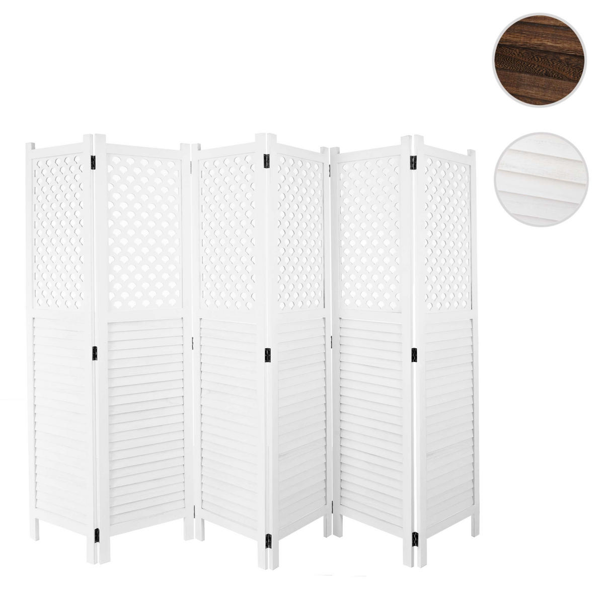 PARAVENT Weiß - Weiß, Holz (245/170/2cm) - MCW