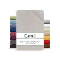 SPANNBETTTUCH Basic Jersey sturmgrau, 180x200 cm - 200x200 cm - Grau, Textil (200/200cm) - Castell