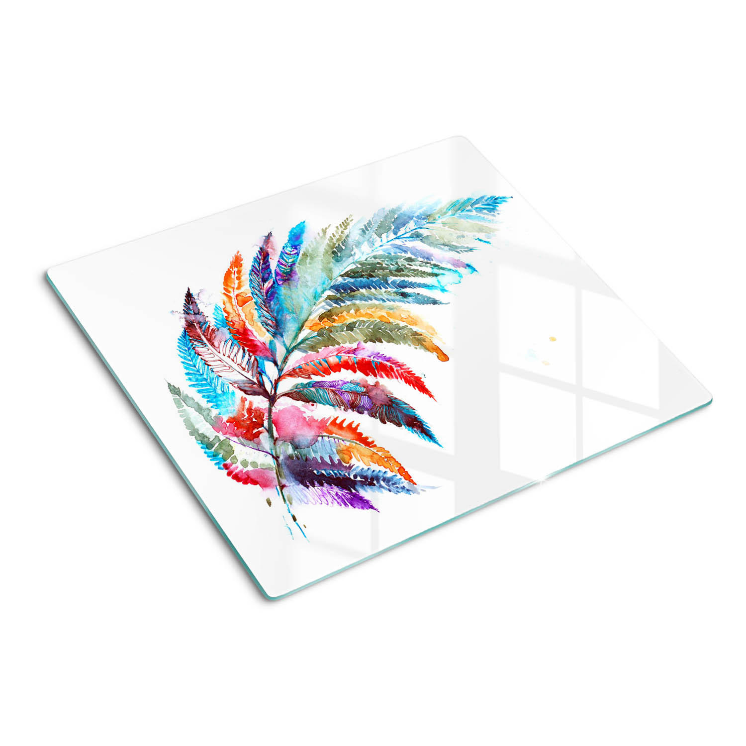 Tulup Glasplatte Mehrfarbig 60x0.4x52 cm