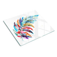 GLASPLATTE 60x52 cm Bunter Stift - Multicolor, Glas (60/0.4/52cm) - TULUP