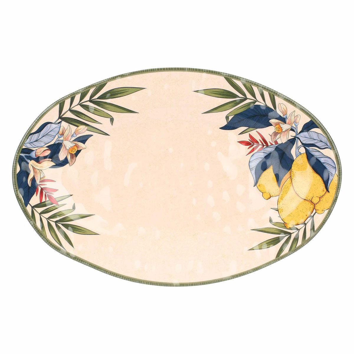 SERVIERTELLER oval 45 x 30 cm Limu - Multicolor, Kunststoff (30/3/45cm)