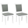 STUHL-SET 2 Stk Hornhain 50/95.5/55 cm - Weiß, Holz (50/95.5/55cm) - ZMH
