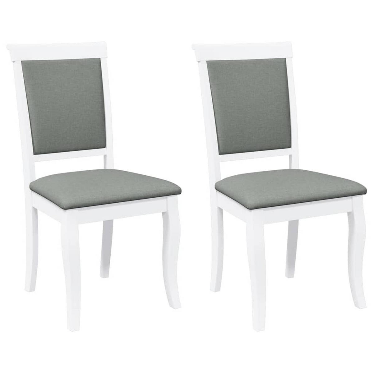 STUHL-SET 2 Stk Hornhain 50/95.5/55 cm - Weiß, Holz (50/95.5/55cm) - ZMH