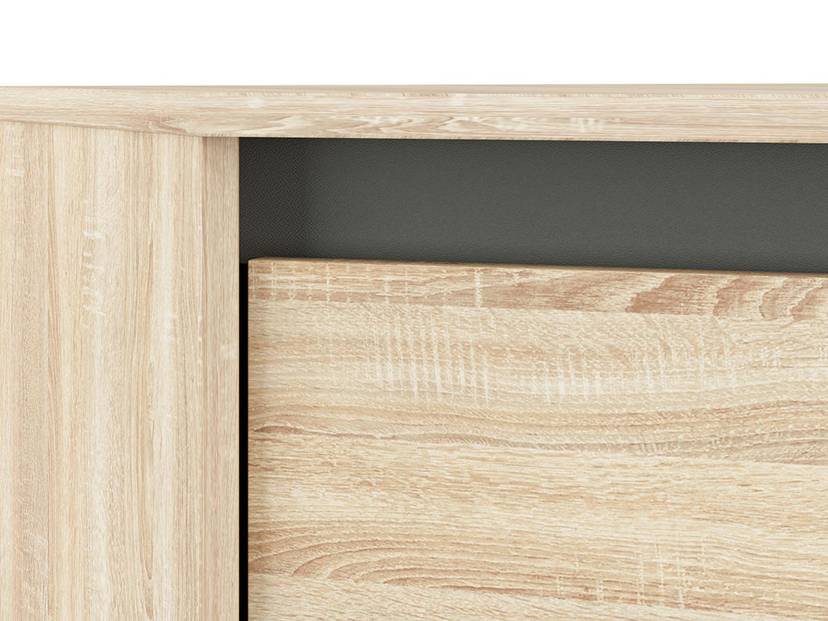 ECKSCHRANK Avo Sonoma Eiche, Absetzung austauschbar 82 / 82 / 200cm - Braun/Sonoma Eiche, Holz/Holzwerkstoff (82/200/82cm) - Feldmann-Wohnen