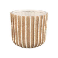 TOPF Ghada Braun 18/18/16cm - Braun, Keramik (16cm) - PTMD Collection