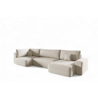 WOHNLANDSCHAFT Arona Xl - Creme, Holzwerkstoff/Textil (397/70/148cm) - Fun Möbel