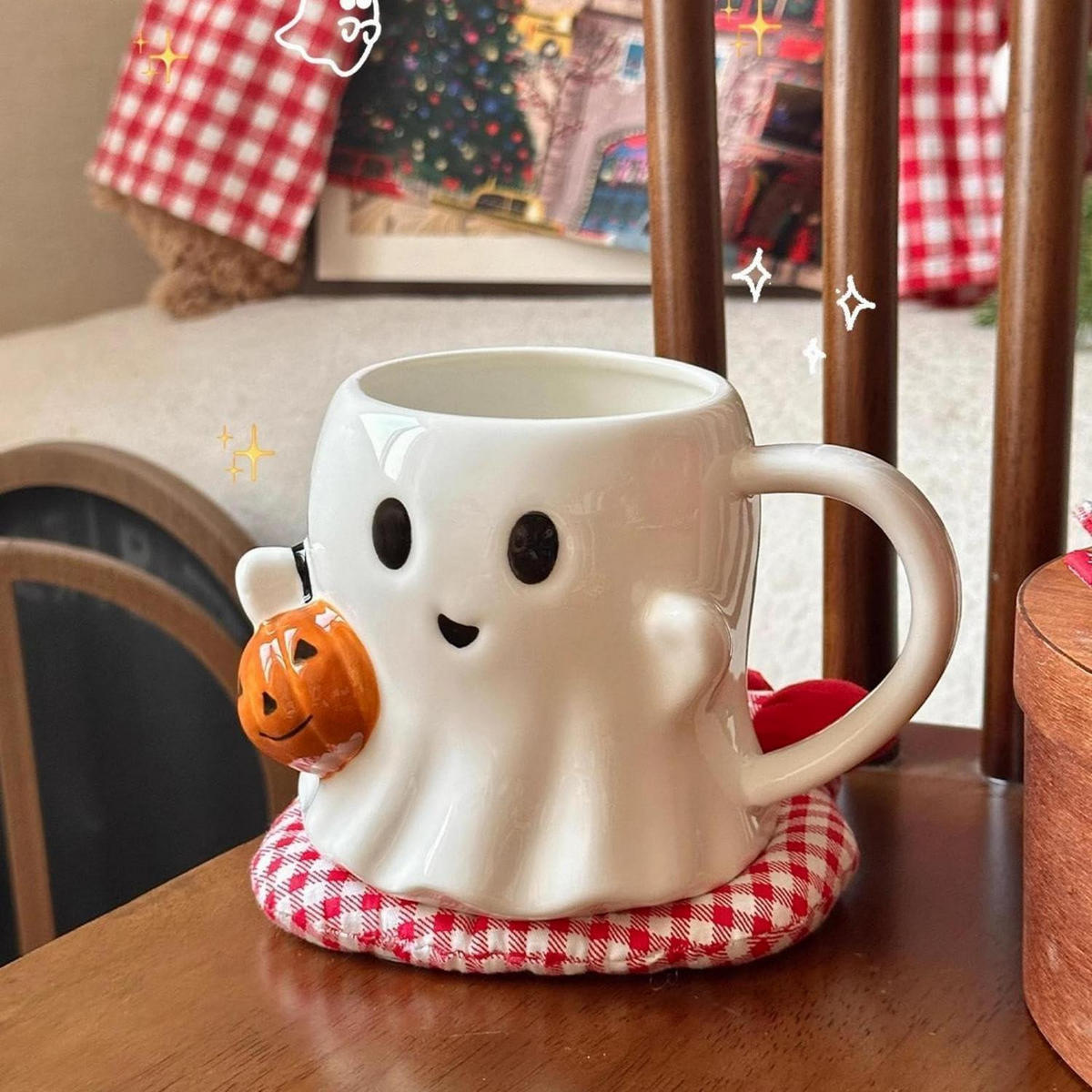 HALLOWEEN Tasse Keramik 600ml - Weiß, Keramik (0.6L)