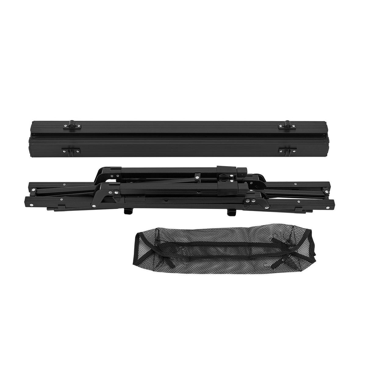 CAMPINGTISCH Picco faltbar schwarz - Schwarz, Metall (90/52/68cm) - Juskys