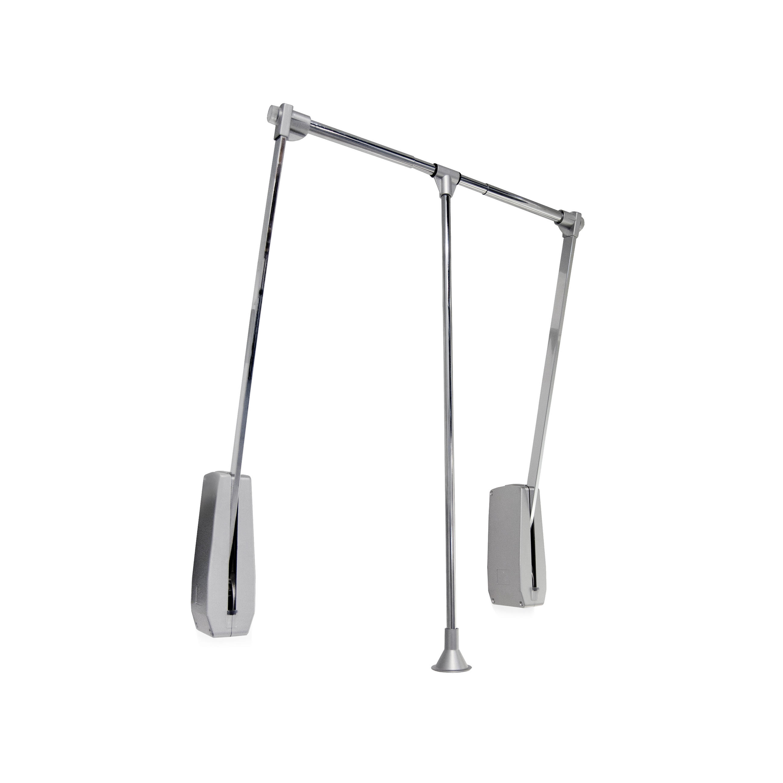 KLEIDERLIFT für Garderoben Hang Wandmontage, 600-830, Verchromt, Stahl und Kunststoff - Chromfarben, Metall (16/9/86.5cm) - EMUCA