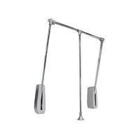 KLEIDERLIFT für Garderoben Hang Wandmontage, 600-830, Verchromt, Stahl und Kunststoff - Chromfarben, Metall (16/9/86.5cm) - EMUCA