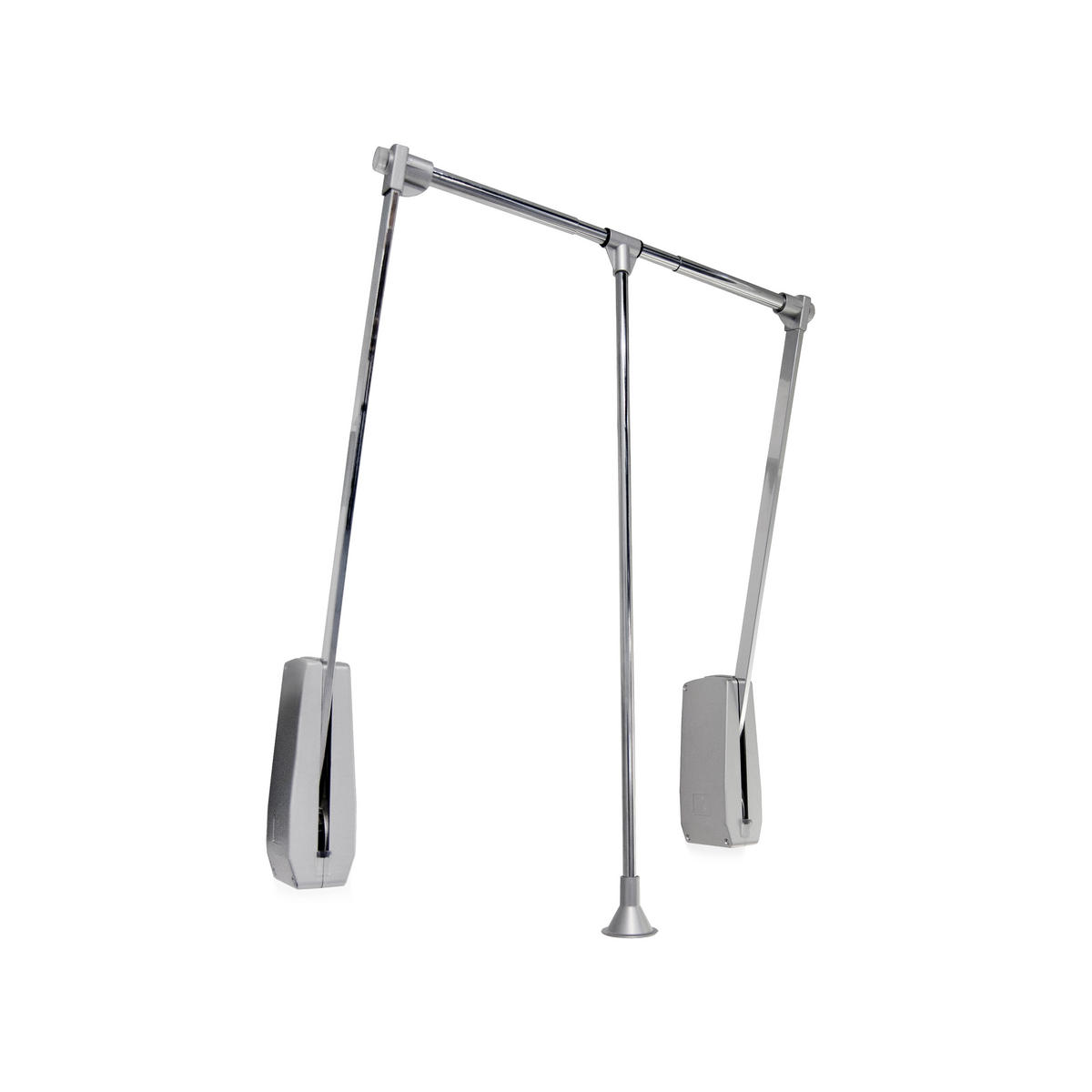 KLEIDERLIFT für Garderoben Hang Wandmontage, 600-830, Verchromt, Stahl und Kunststoff - Chromfarben, Metall (16/9/86.5cm) - EMUCA