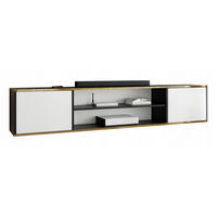 TV-LOWBOARD EDI GOLD 4 Schwarz / Weiß – 2-türig - Goldfarben/Schwarz, Holzwerkstoff (206.4/42/38.9cm)