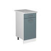 UNTERSCHRANK R-Line Blau-Grau 40 cm mit Schublade, mit Arbeitsplatte - Blaugrau/Weiß, Holzwerkstoff (40/81.6/60cm) - Vicco