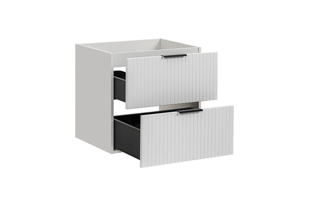 BADMÖBEL-SET 6 Teile - Adel White A BM43 in Weiß Matt/Wotan Eiche - Eiche Wotan/Weiß, Holz (140/57/46cm)