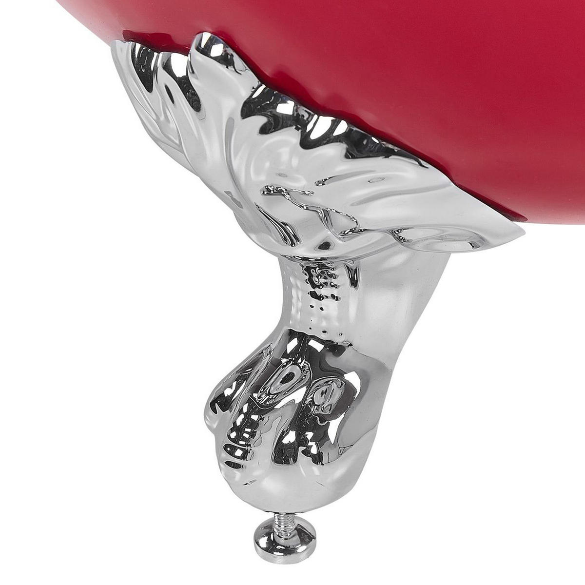 BADEWANNE FREISTEHEND 76x170x76 cm rot Cayman - Rot, Kunststoff (76/78/170cm) - Beliani