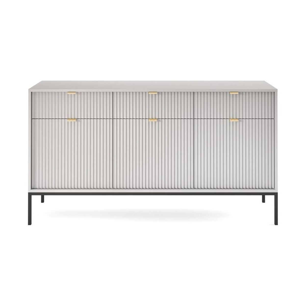 KOMMODE – KSZ154 – 154 cm – NOVA – Grau - Grau, Holzwerkstoff (154/83/39cm) - hi-markt