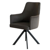 ARMLEHNENSTUHL Sello schlamm mit S-Fuß drehbar - Schlammfarben/Schwarz, Textil/Metall (55/90/58cm) - INKA furniture