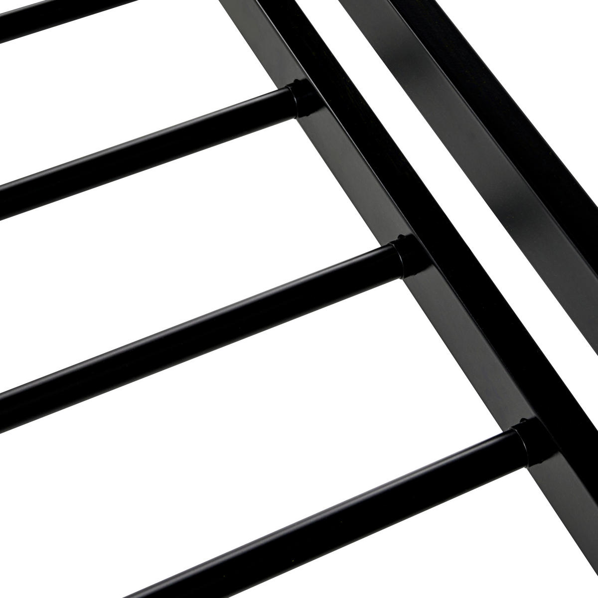 BETT mit Lattenrost 180/200 cm Hellbraun Boulin - Hellbraun/Schwarz, Metall (180/200cm) - Beliani