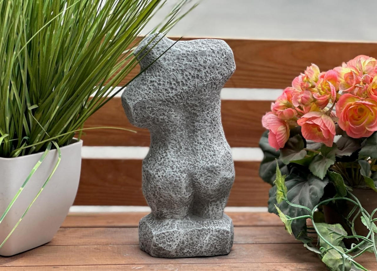 STEINFIGUR Frauen Torso Frauentorso Steinguss - Grau, Stein (10/26/8cm) - stoneandstyle