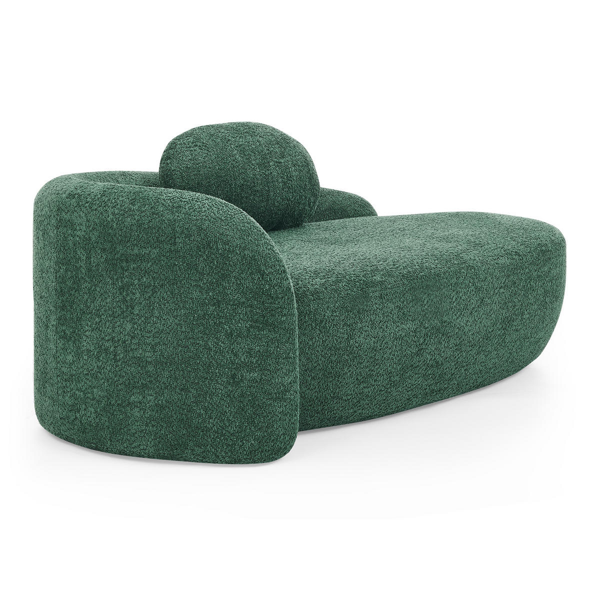 ECKSOFA 170/96/62 cm Grün Teddy mit Kissen - Grün, Textil (170/96cm) - Oxeza