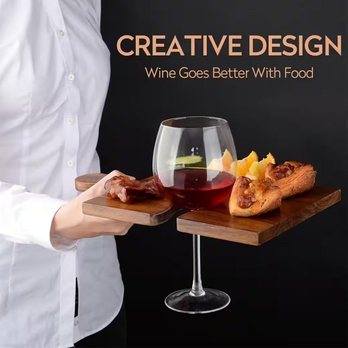 SERVIERBRETT 4-tlg. Akazienholz Puzzle-Design 50/40 cm - Akaziefarben, Holz (50/1.5/40cm) - Quality Elegance