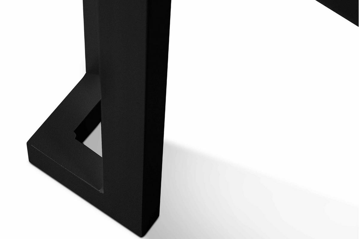 GARTENTISCH TRIGLO gehärtetes Glas, Modern, Dunkelgrau - Dunkelgrau, Glas/Metall (60/90/41cm) - KONSIMO®