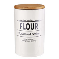 VORRATSDOSE Karlton Bros. - Weiß, Keramik/Holz (11/18/11cm) - Butlers