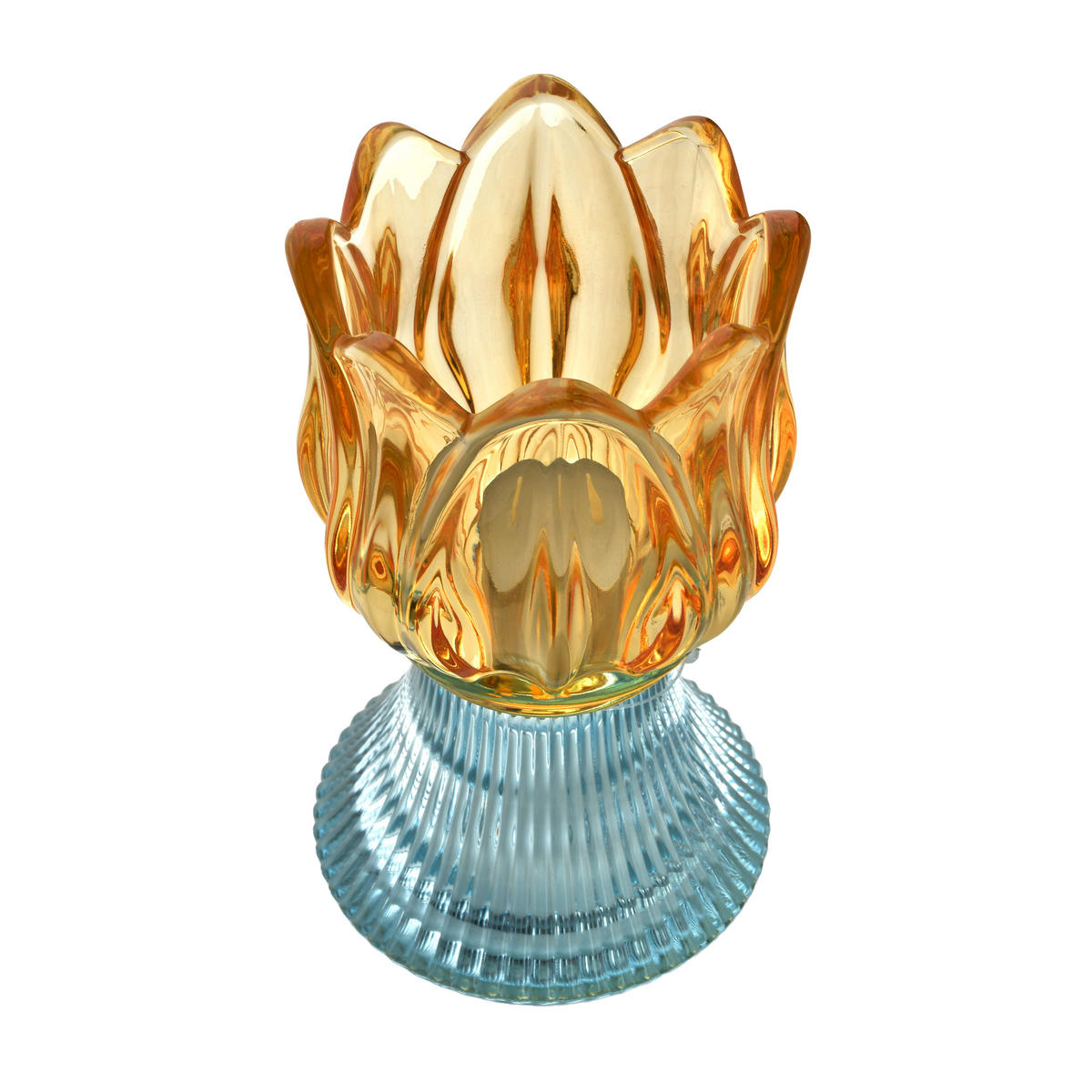 KERZENHALTER Julietta gelb 7.5/7.5/12.5 cm Glas - Gelb, Glas (7.5/12.5/7.5cm) - Mondex